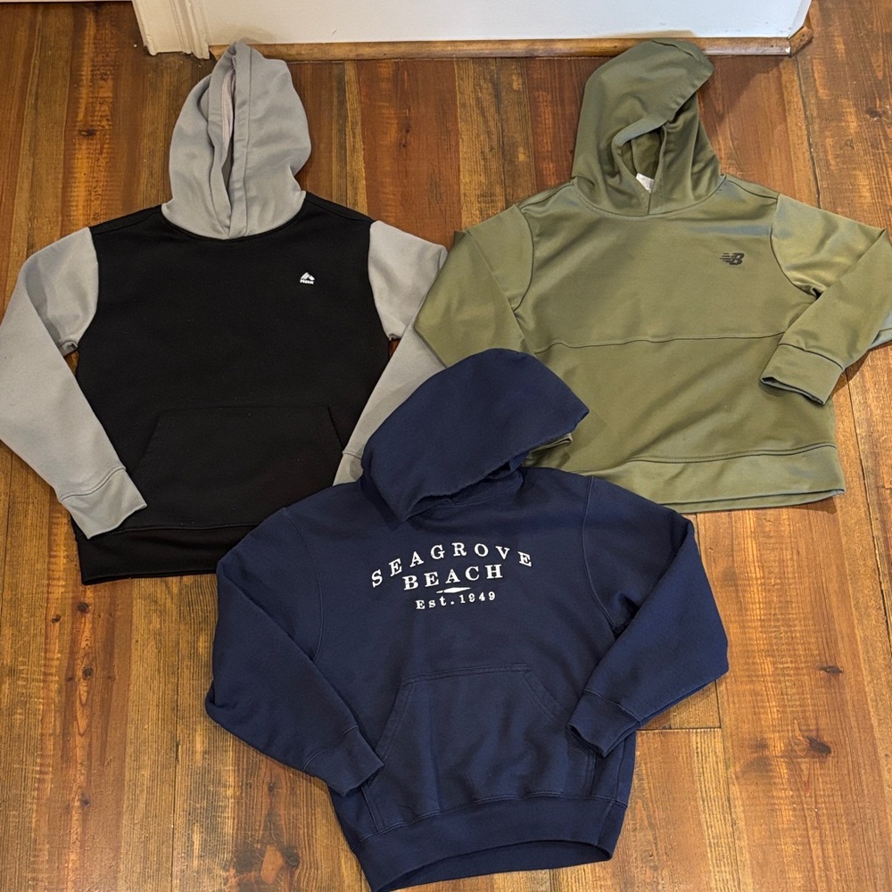 New Balance Kids' Hoodie Set - Gray, Olive, and Navy
